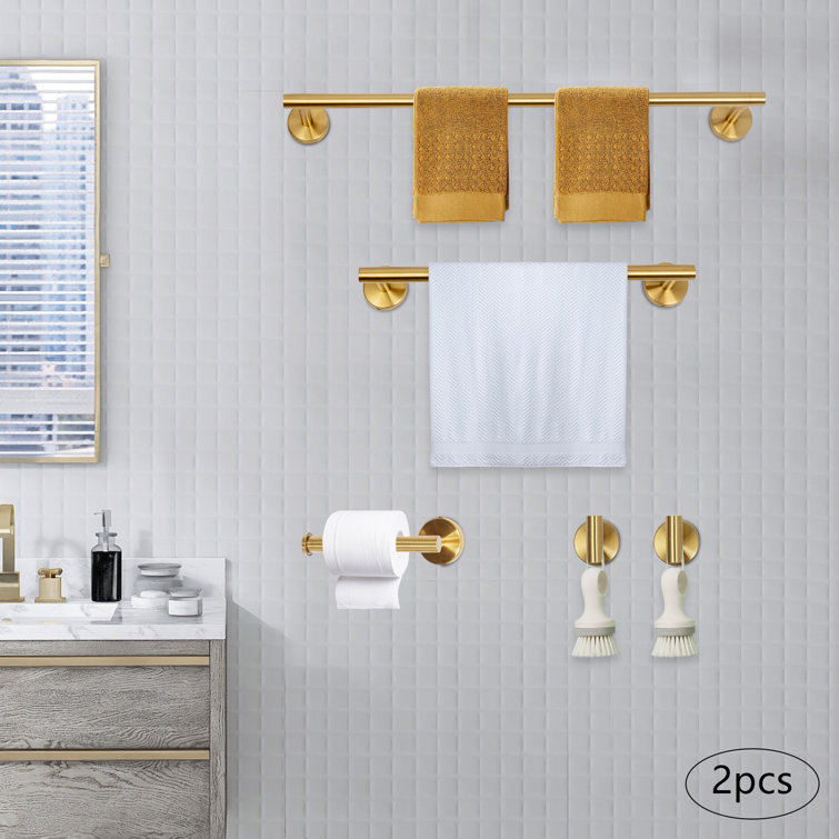 SUNYOU 10Pcs Wall-Mounted Bathroom Towel Bar Set | Wayfair